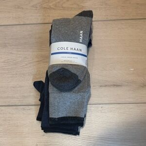 Cole Haan Gray and Black Dress Socks